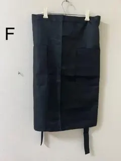 481)男女兼用新品サロンエプロン 黒 ユニフォーム カフェエプロン ブラックのサムネイル
