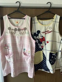 保育士　幼稚園　エプロン　ミッキー ミニー