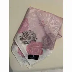 LANVIN COLLECTION 大判ハンカチ ピンク ローズ柄のサムネイル
