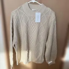 C.O.L.Z.A ベージュ ケーブルニットセーター M