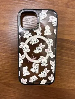 CASETiFYウサギデザイン透明iPhoneケース