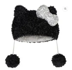 usj ハローキティ ボンボン付きハット 黒