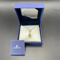【美品】SWAROVSKIスワロフスキー クリスタル ピンクゴールド ネックレス