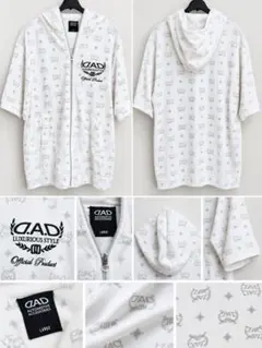 【美品】D.A.D ギャルソン 半袖 パーカー ジップ Lサイズ