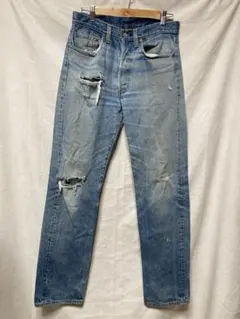 80s リーバイス　リアルダメージ　501 黒カン　madeinusa 32