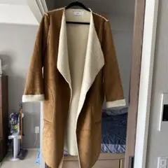 値下げ中❗️★美品★AZUL by moussy ロングコート ムートンキャメルのサムネイル