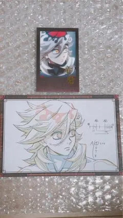 鬼滅の刃　ダイニング　チェキ風ブロマイド　おすそ分けポストカード　童磨