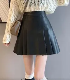 SHEINブラックプリーツミニスカート