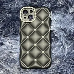 【値下げできます】Amazonブラック キルティング iPhone14ケース