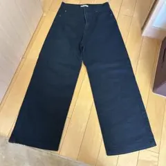 classicalelf ブラック ストレートデニム