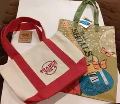 Trader Joe's ミニキャンバストートバッグとエコバッグ2点セット