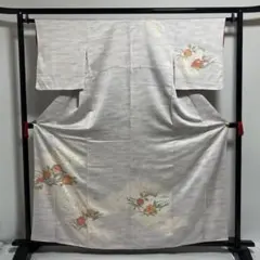 【新品未使用・仕立上・正絹】訪問着－１＜刺繍・ぼかし染め＞丈１５９㎝　裄６２ｃｍ