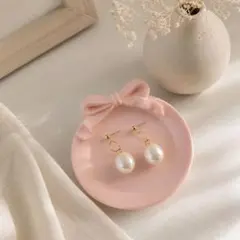 韓国風 リボントレイ シリコンモールド アクセサリートレイ 小物入れ プレート