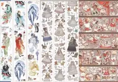 海外マステ切り売り簡易マステ袋付＋コラージュ素材50枚 - メルカリ