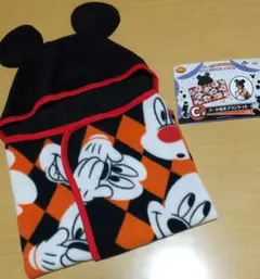 ミッキーフード付ブランケット