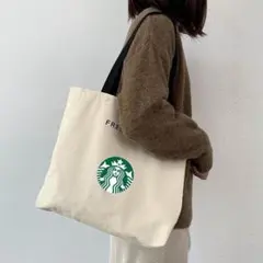 感謝セール　ホワイト限定セールスタバトートバッグ