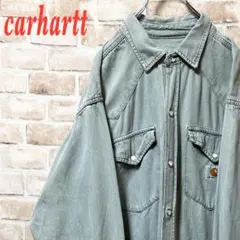 ☆メキシコ製☆ carhartt☆カーハート☆長袖シャツ☆Cマーク☆刺繍☆L
