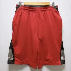 アンドワン 切替 ハーフパンツ ストレート L XL 赤 黒 ポリエステルのサムネイル