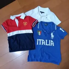 トミーフィルフィガー、 ポロラルフローレンキッズ ポロシャツ 3枚セット
