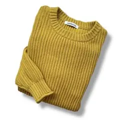 AMBERGLEAM アンバーグリーム カラシ ニット セーター コットン L