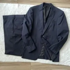 パッゾコレクション　ダークネイビー ストライプ スーツ　セット　ウォッシャブル
