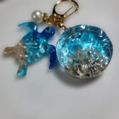 614亀 海レジン キーホルダー