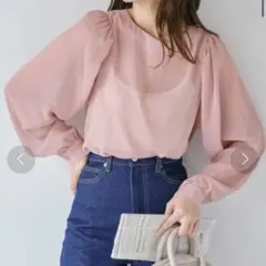 Chaco closet シアークレープボリュームスリーブブラウス 長袖のサムネイル