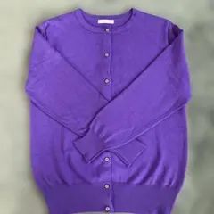 Te chichi 紫色 ボタン付きカーディガン