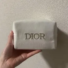 Dior/ディオール_ポーチ ホワイト×ゴールド