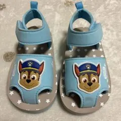 パウパトロール　チェイス　サンダル　14㎝　西松屋　水色　靴　プール　パウパト