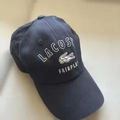 LACOSTE ラコステ Fairplay刺繍 ベースボールキャップ ネイビー