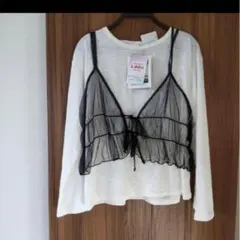 しまむら　helm taiyou チュールビスチェ　L