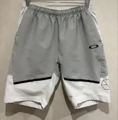 y2k オークリー 切り替え ハーフパンツ ショーツ ロゴ グレー 白 希少