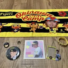 阪神タイガース 佐藤輝明選手 沖縄キャンプタオル 色紙 缶バッジ等セットのサムネイル