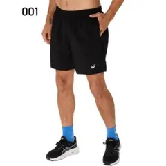 【新品 L-XL ブラック】アシックス ランニングドライ7インチショートパンツ