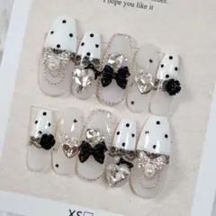 ネイルチップ 現品 バレエコア ガーリー ワンホン 韓国 スナ系 オーダー