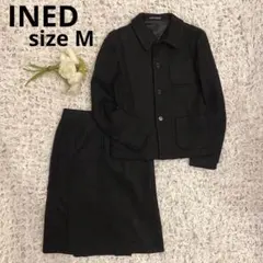 さ*ん様 【INED イネド】美品　セットアップ　スーツ　黒　M ウール　喪服