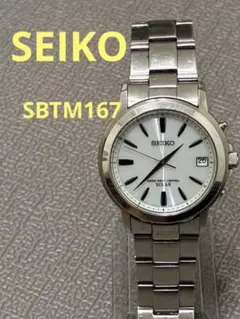 SEIKO SBTM167 ソーラー電波時計　メンズ　腕時計　シルバー