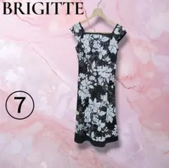 BRIGITTE 花柄 ノースリーブ ひざ丈 ワンピース サイズ7のサムネイル