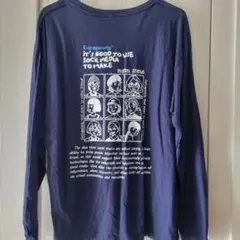 長袖Tシャツ ネイビーブルー グラフィックプリント