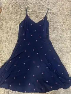 キャミワンピース GAP レディース M 紺 さくらんぼ ひざ丈 値下げしました