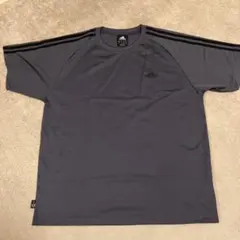 adidas グレー ラグランスリーブシャツ L