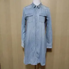 ブランド不明 デニムシャツワンピース Ｌ