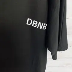 DBNB メンズ 韓国 バックロゴ ビッグシルエット Tシャツ ブラック