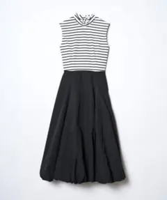 バルーンスカートドッキングワンピース