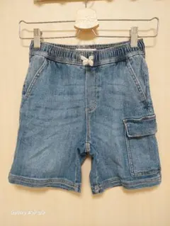 ZARA　デニムブルー ポケット付きショートパンツ　130cm