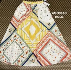 幾何学 ロングスカート