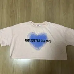 150 クロップドTシャツ ピンク色 女の子 半袖