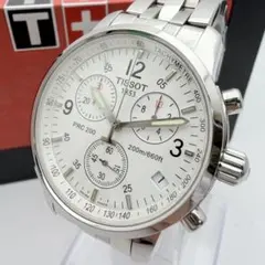 【稼働】TISSOT ティソ PRC200 クロノグラフ 白文字盤 メンズ 箱付のサムネイル