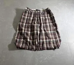 archive checked wide baggy shorts y2k